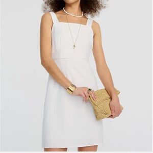 J.Crew Squareneck A-Line Dress in Stretch Linen Blend Size 8